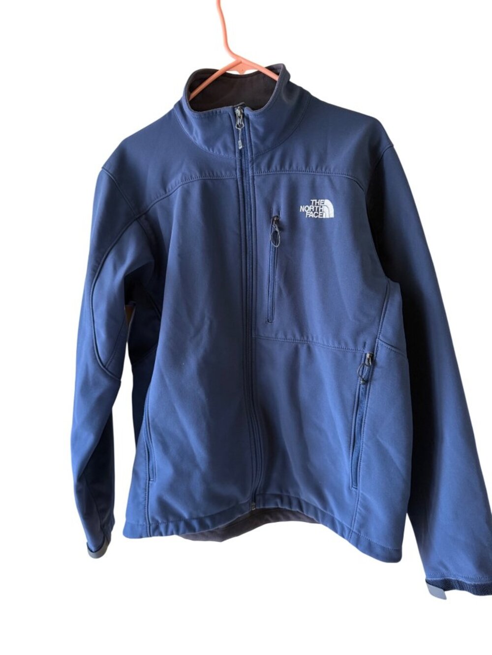 The North Face Mens Softshell Full-zip Jacket Size M Blue Outdoor Windproof
